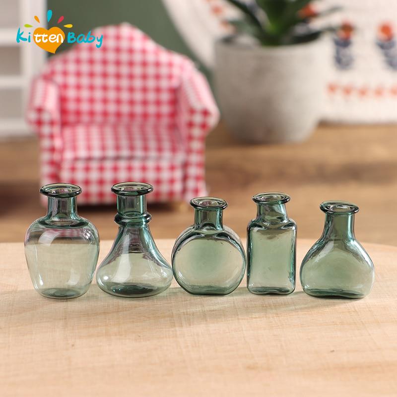 Dolls - 24รูปแบบ1/12 Lovely Miniature Dollhouse แจกันแก้วมินิสำหรับตุ๊กตาเฟอร์นิเจอร์ในบ้านอุปกรณ์ประดับตกแต่ง